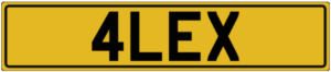 4lex number plate