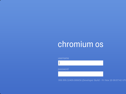 chrome os login screen