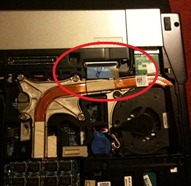 Location of display cable on Dell E6400